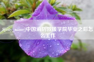 三明中国消防救援学院毕业之后怎么工作