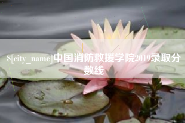 三明中国消防救援学院2019录取分数线