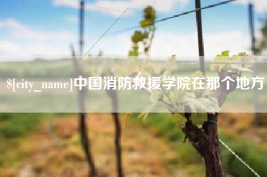 三明中国消防救援学院在那个地方