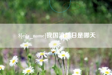 三明我国消防日是哪天