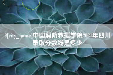 三明中国消防救援学院2021年四川录取分数线是多少