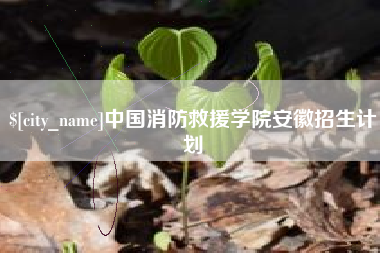 三明中国消防救援学院安徽招生计划