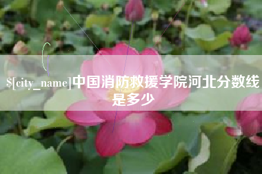 三明中国消防救援学院河北分数线是多少