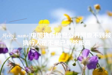 三明中国执行信息公开网查不到被执行人是不是已解除限高