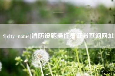 三明消防设施操作员证书查询网址