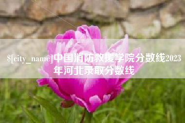 三明中国消防救援学院分数线2023年河北录取分数线