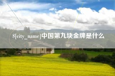 三明中国第九块金牌是什么