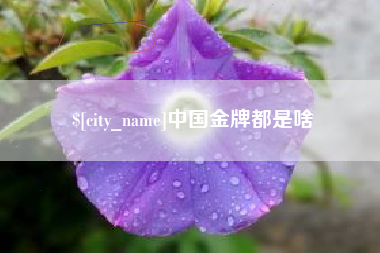 三明中国金牌都是啥