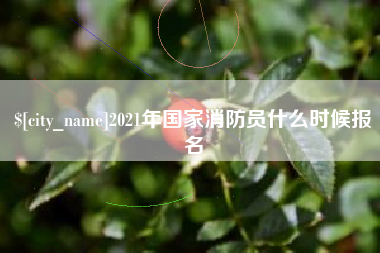 三明2021年国家消防员什么时候报名