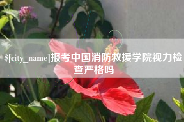 三明报考中国消防救援学院视力检查严格吗