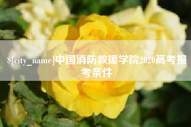 三明中国消防救援学院2020高考报考条件