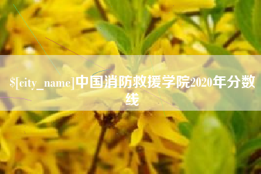 三明中国消防救援学院2020年分数线