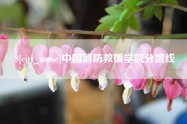 三明中国消防救援学院分数线